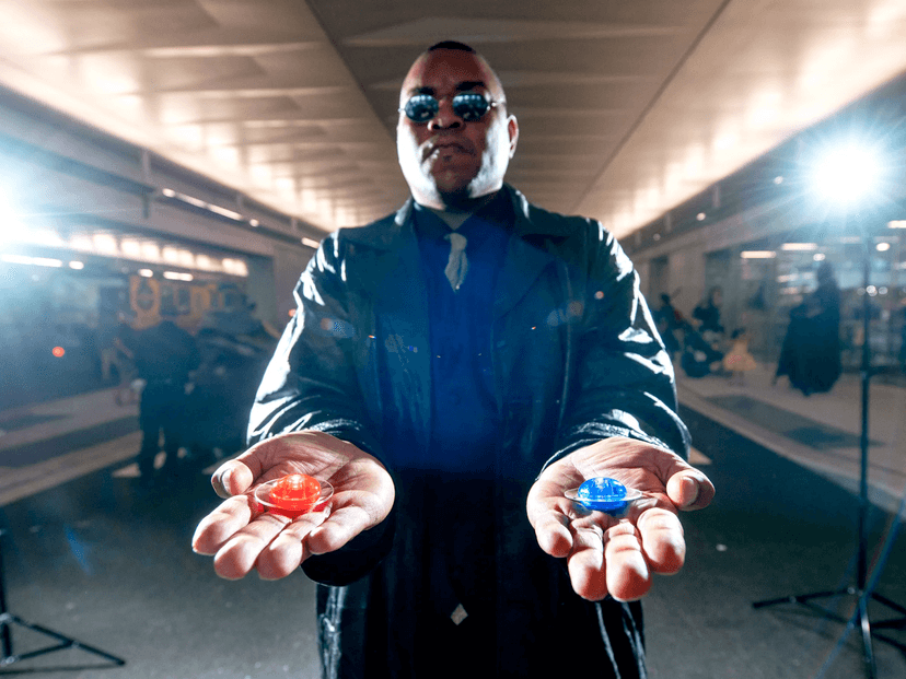 Matrix välj pill billd